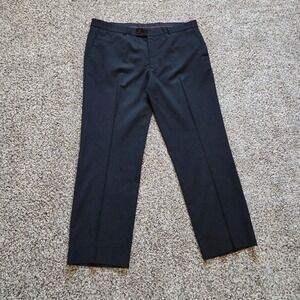 Alberto Kevin Ceramica Charcoal Gray Dress Pants Mens Size 42x32 Flat Front